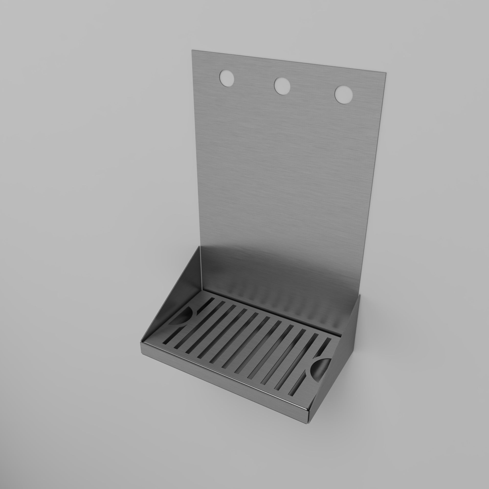 Wall Mount Drip Tray with Faucet Holes