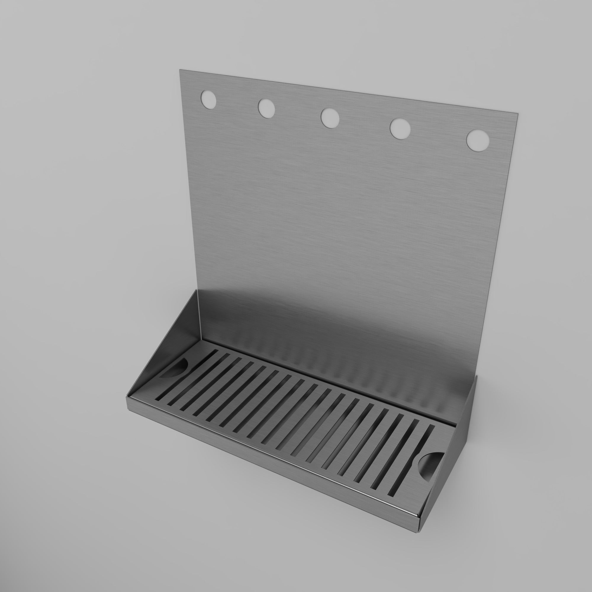 Wall Mount Drip Tray with Faucet Holes