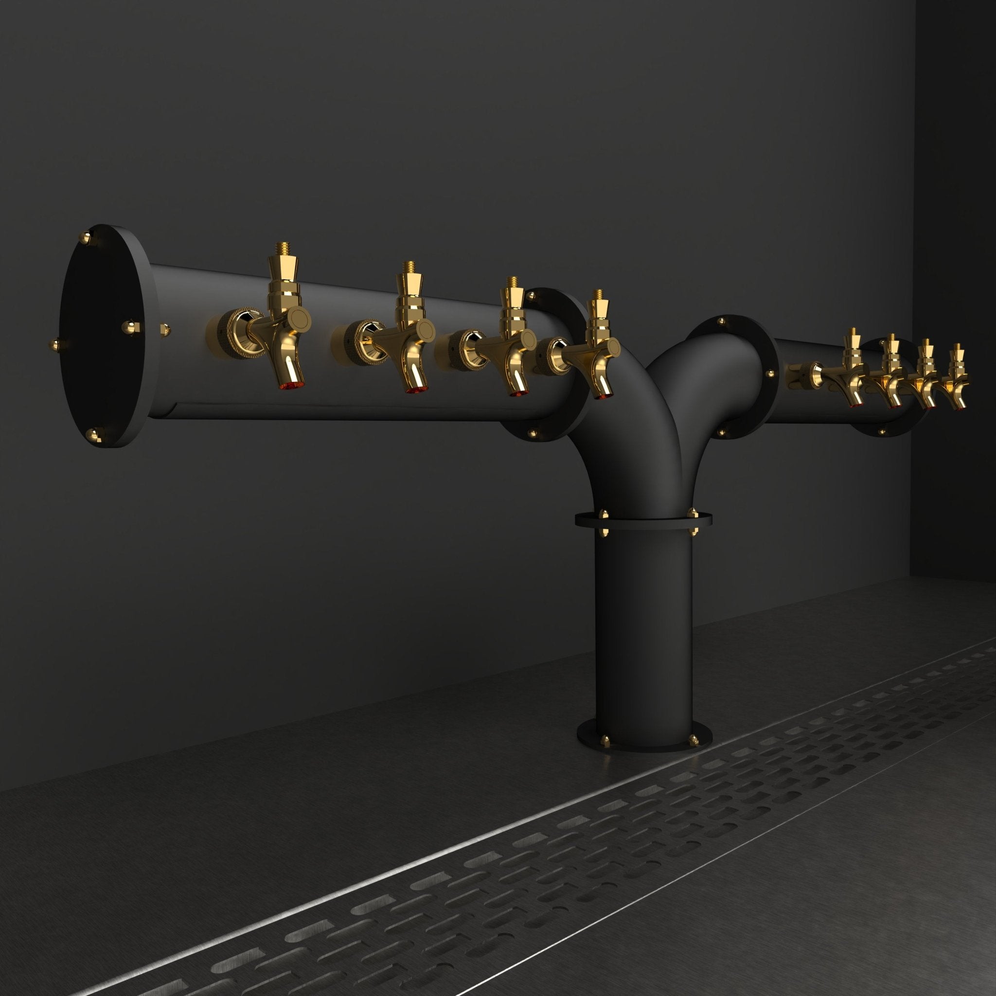 Aerial Arcadia Tee 4in | Matte Black