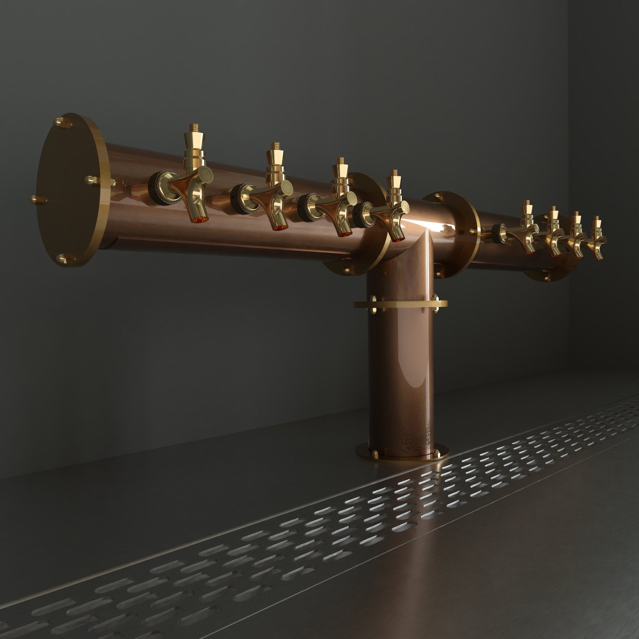 Arcadia Tee Copper 4in | Antique