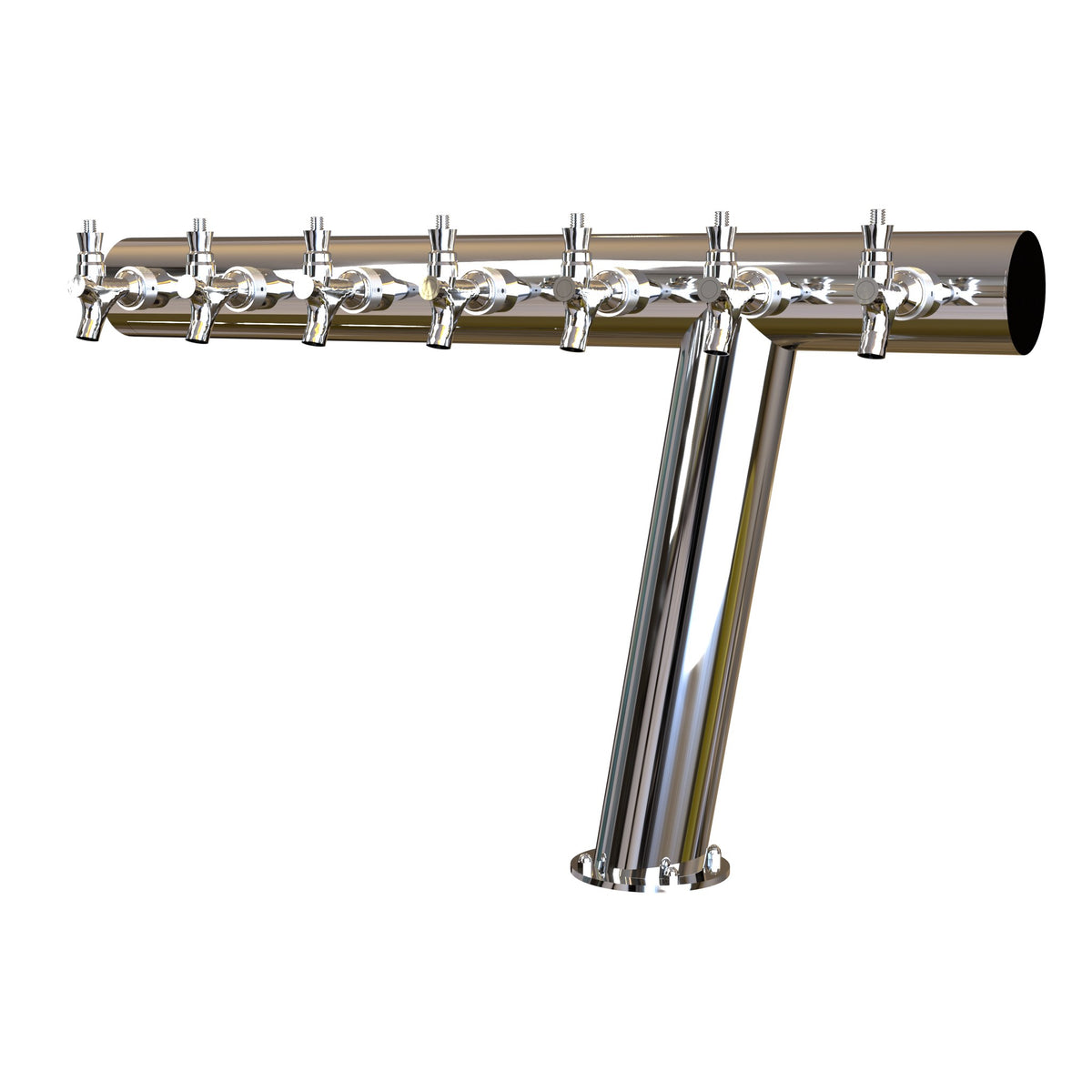Azimut Tee 3in beer tower, polished stainless