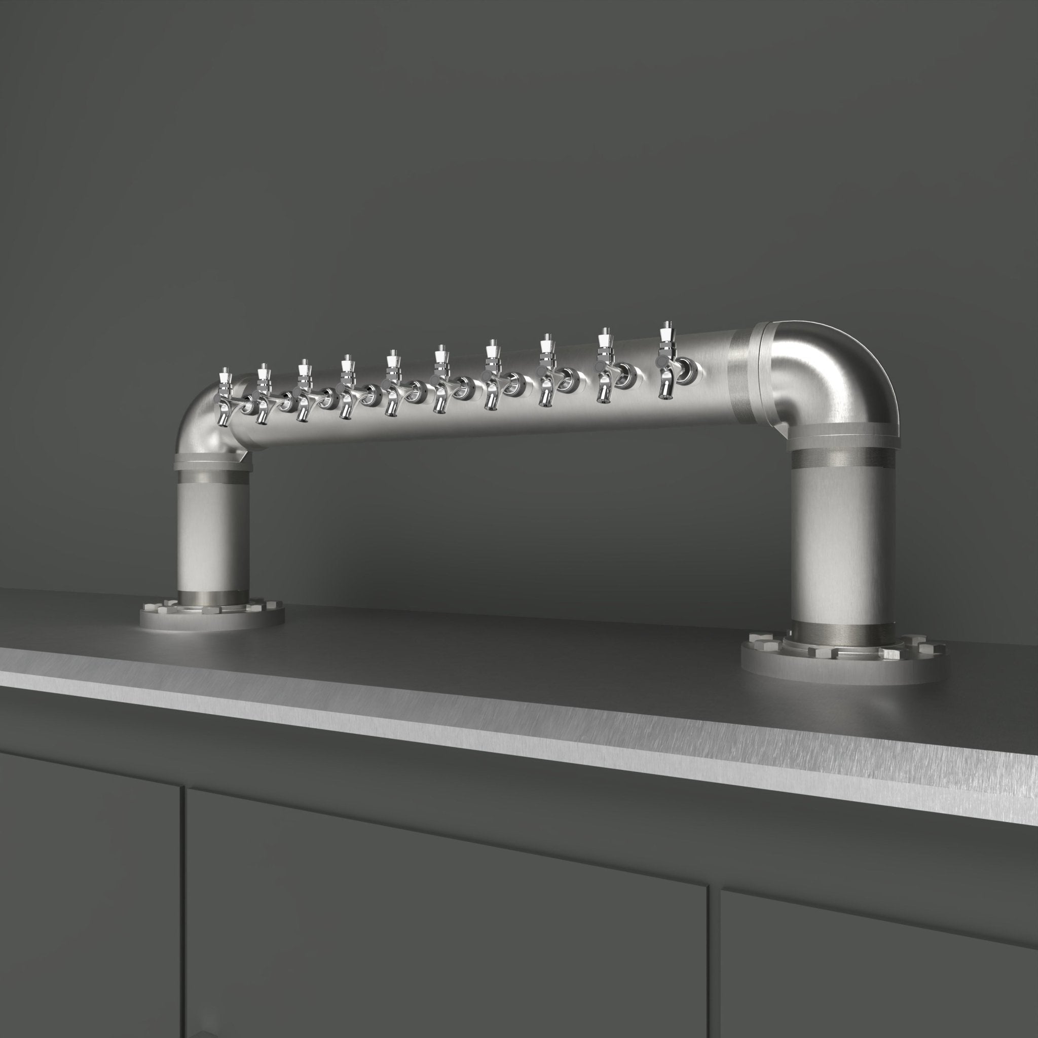 Bridge Rough 4.5in | 10 Taps | Brushed SS