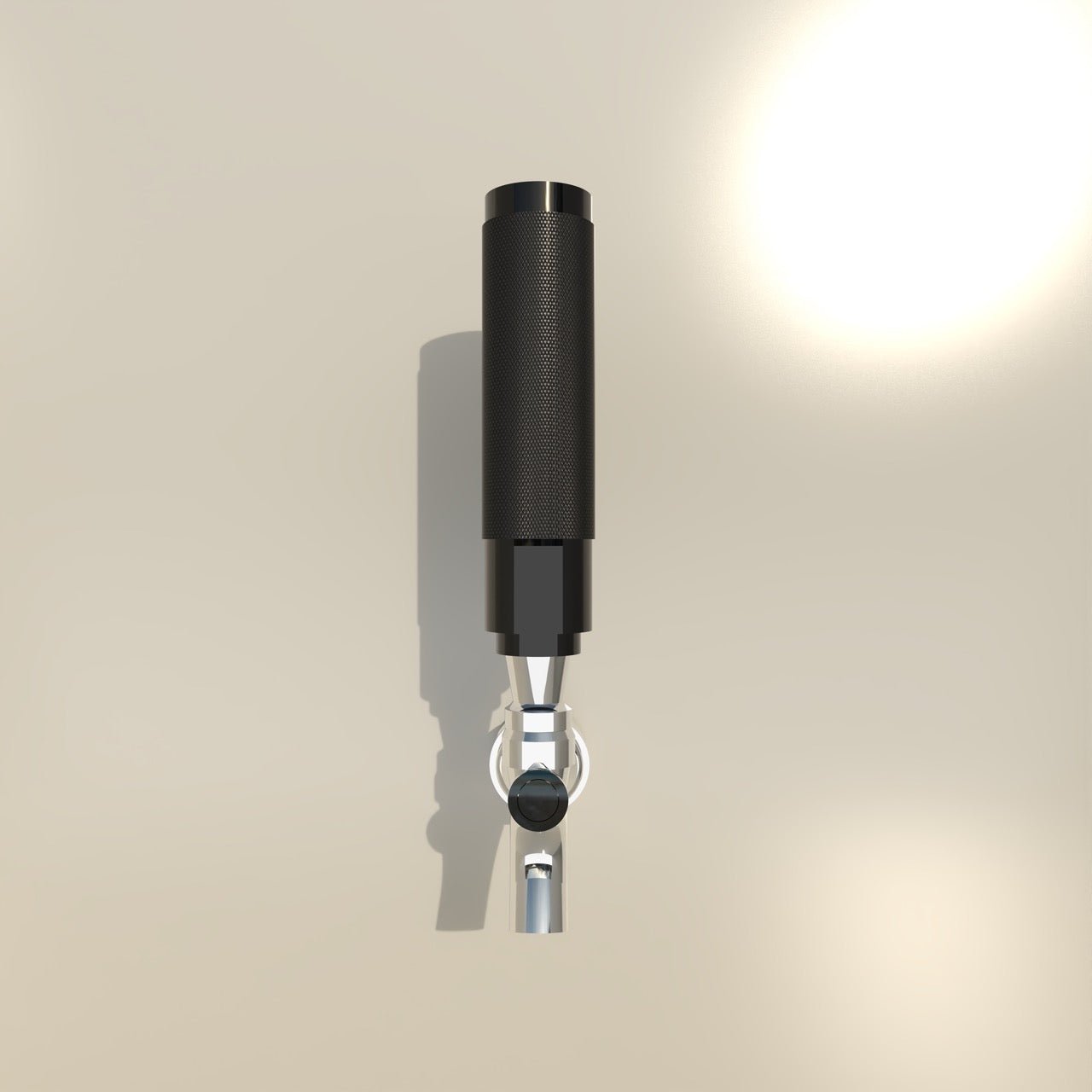 Aluminium knurled beer tap handle