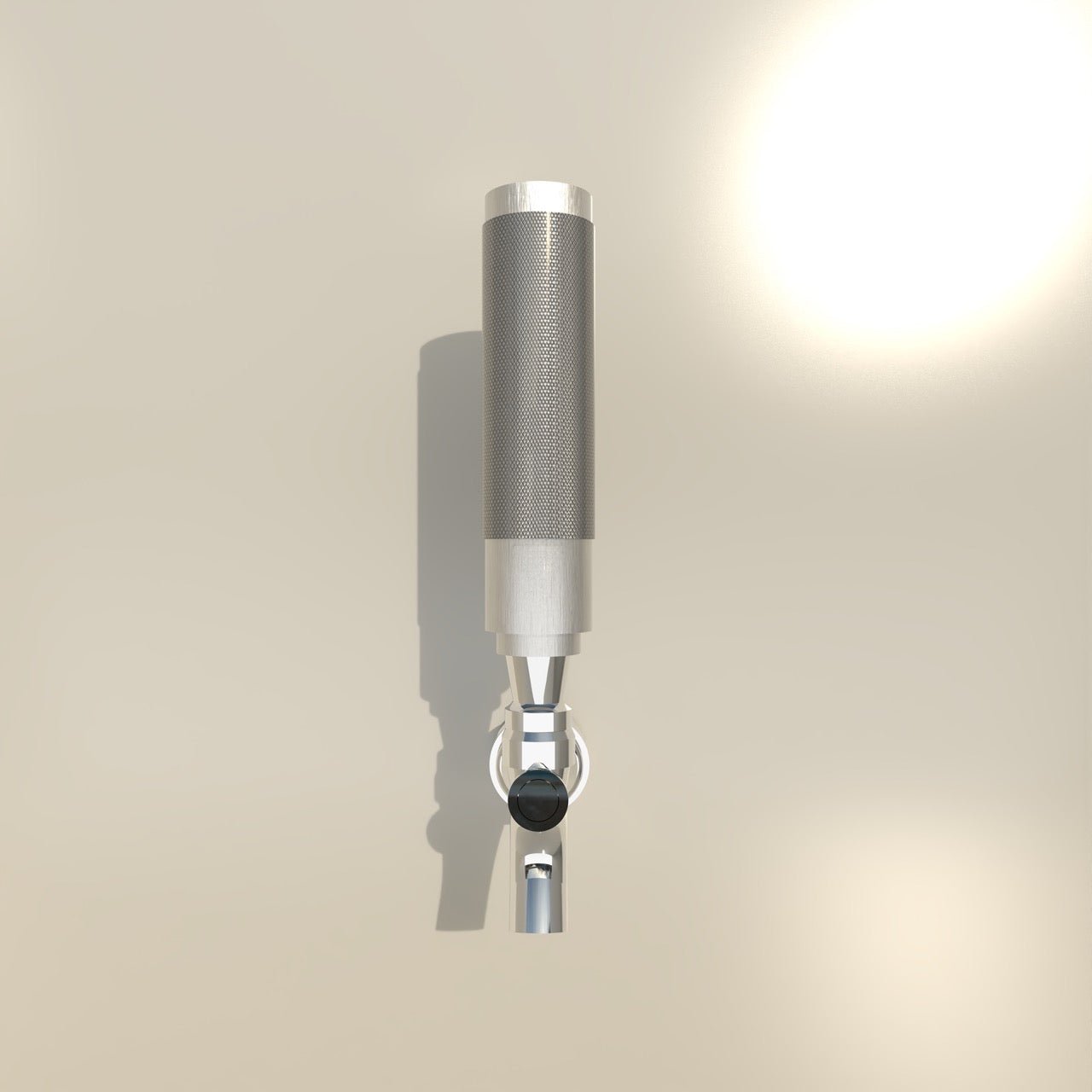 Aluminium knurled beer tap handle