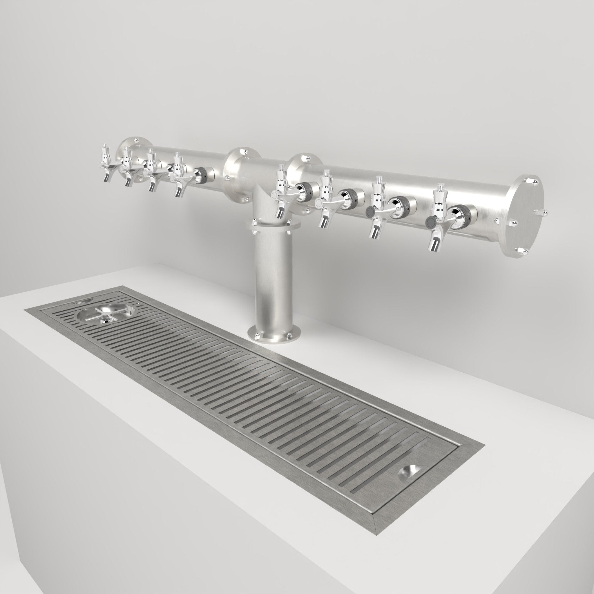 Plateaux d'égouttements encastrés | Rince-verre et drain