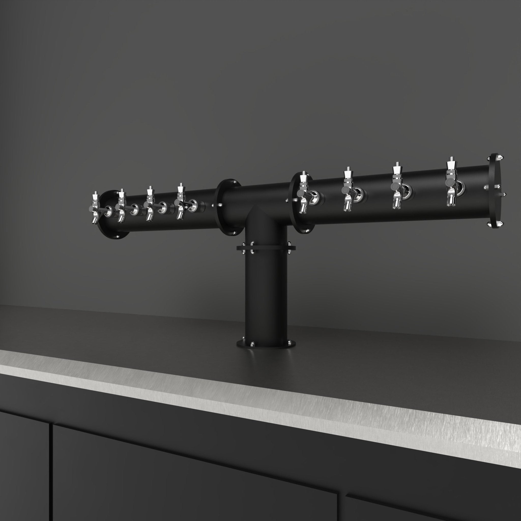 Tee Arcadia 4in | 8 Taps | Matte Black