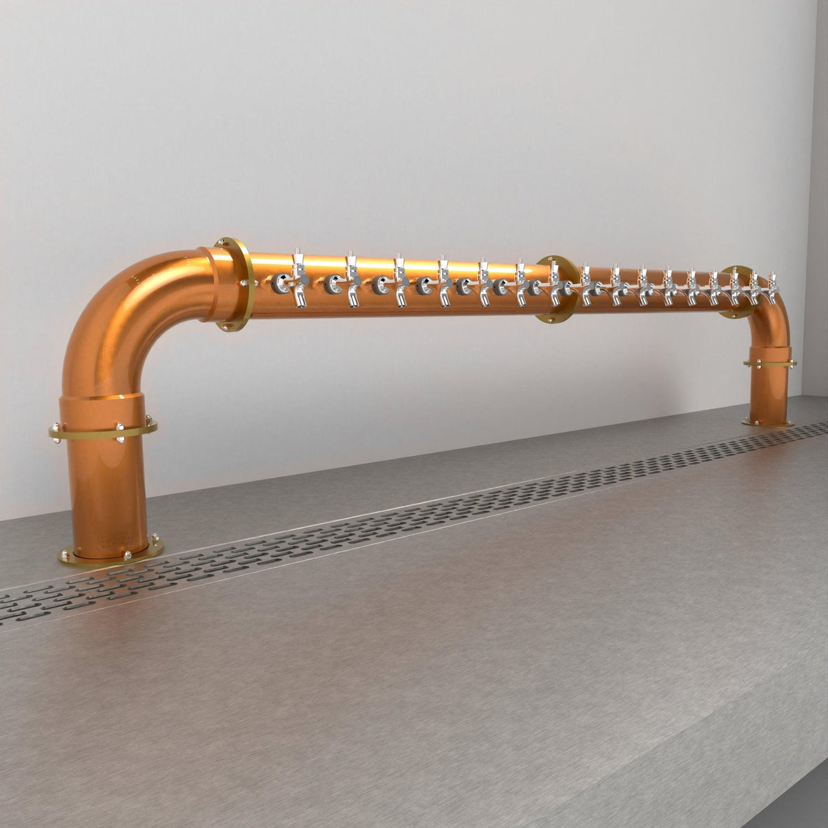 Arcadia Bridge Copper 4in — Brushed Copper beer tower