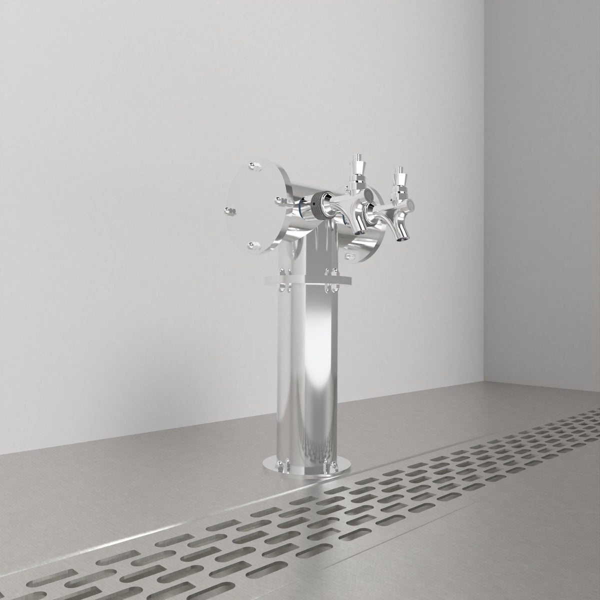 Arcadia Tee Duo 3in — Polished beer tower
