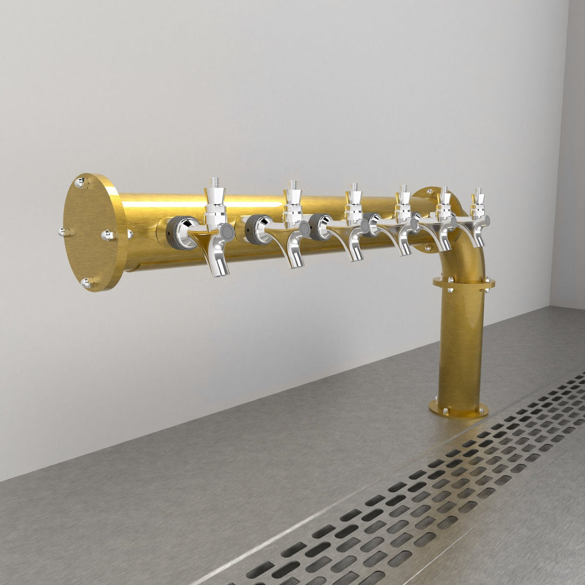 Arcadia Half-Bridge 3in — Gold beer tower