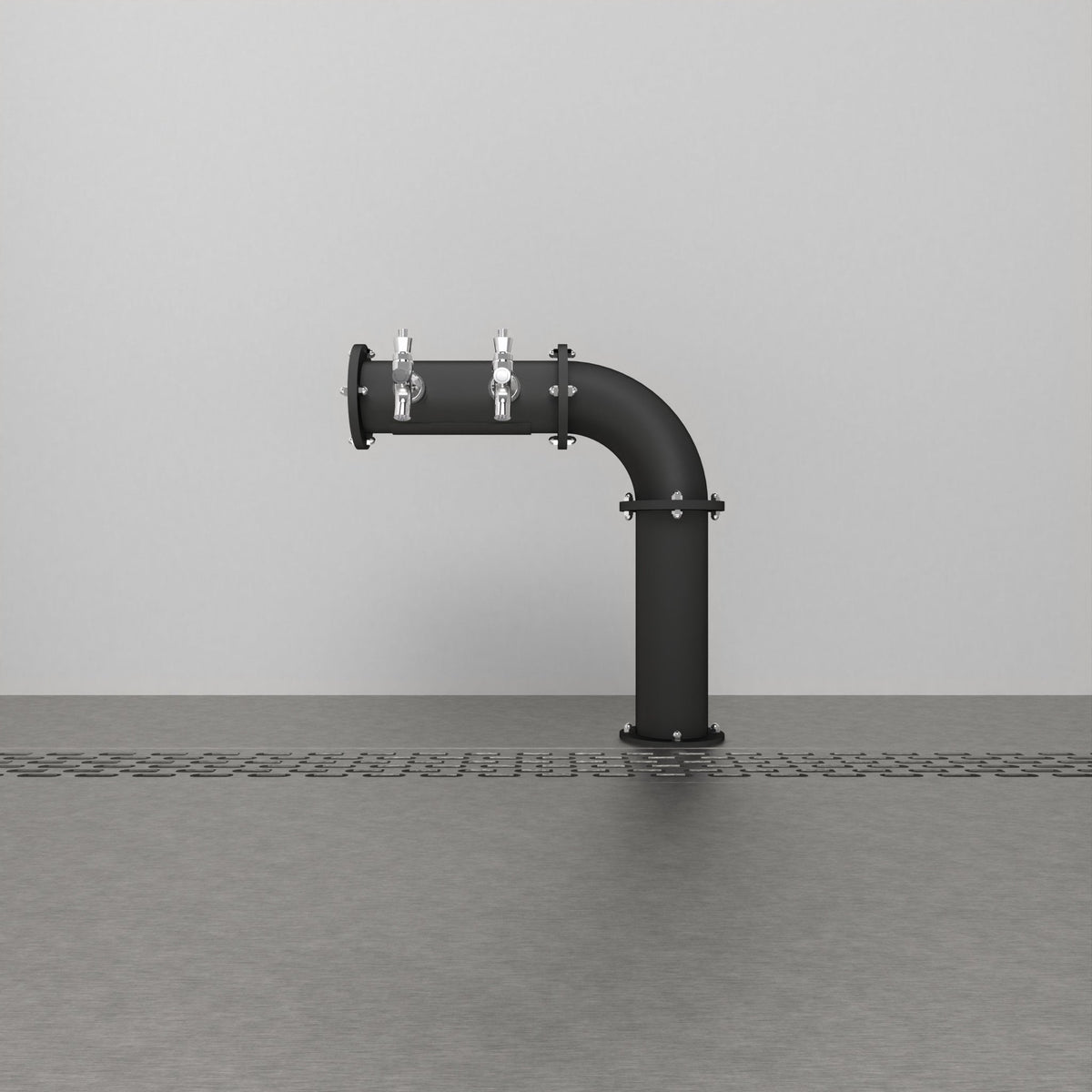 Arcadia Half-Bridge 3in — Matte Black beer tower