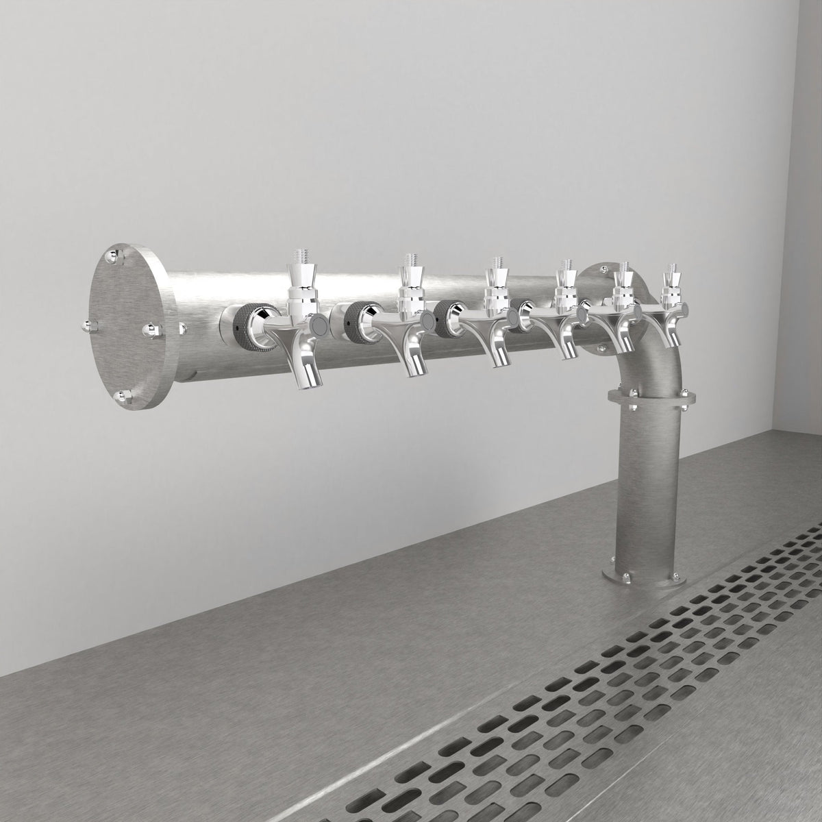 Arcadia Half-Bridge 3in — Brushed beer tower