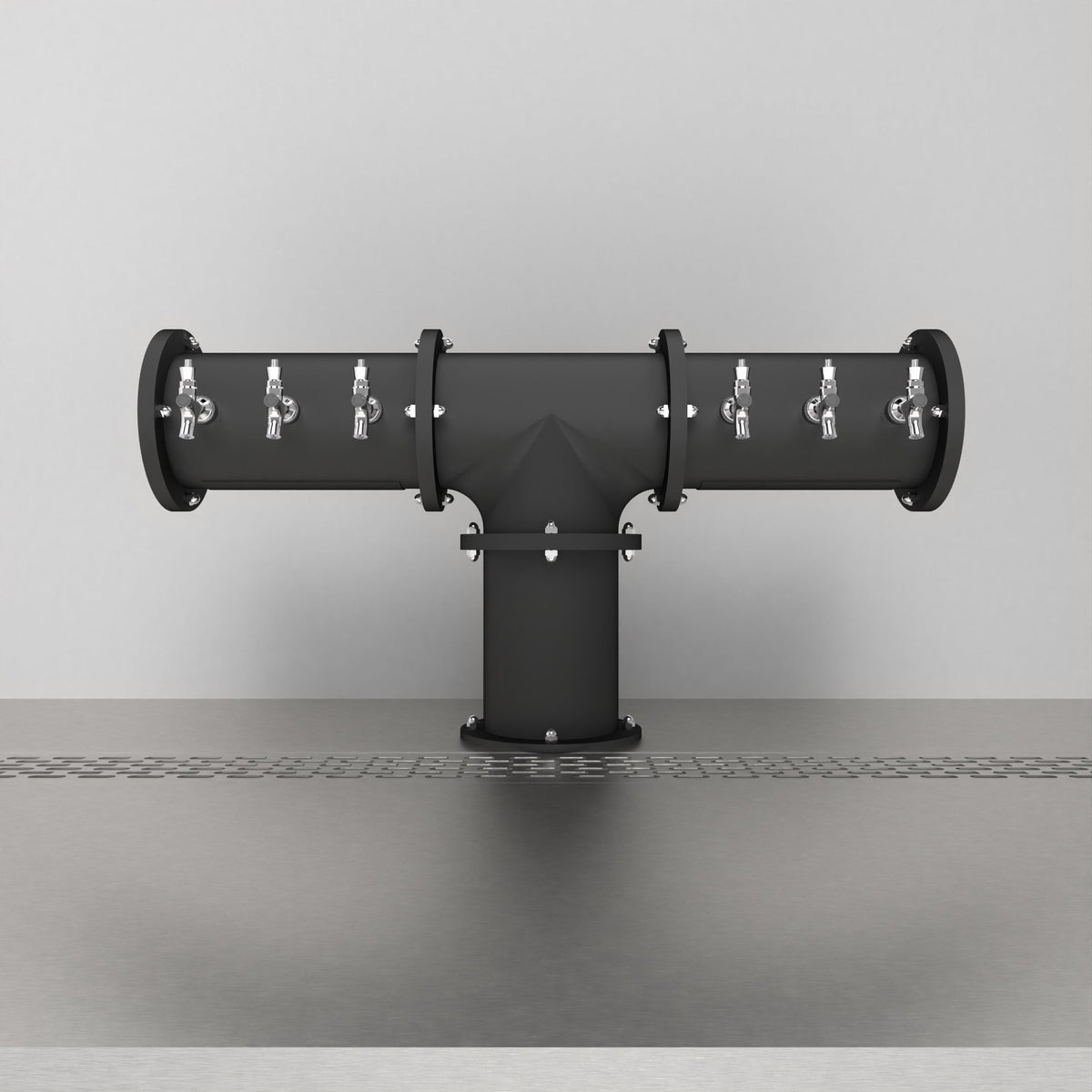 Arcadia Tee 6in — Matte Black beer tower