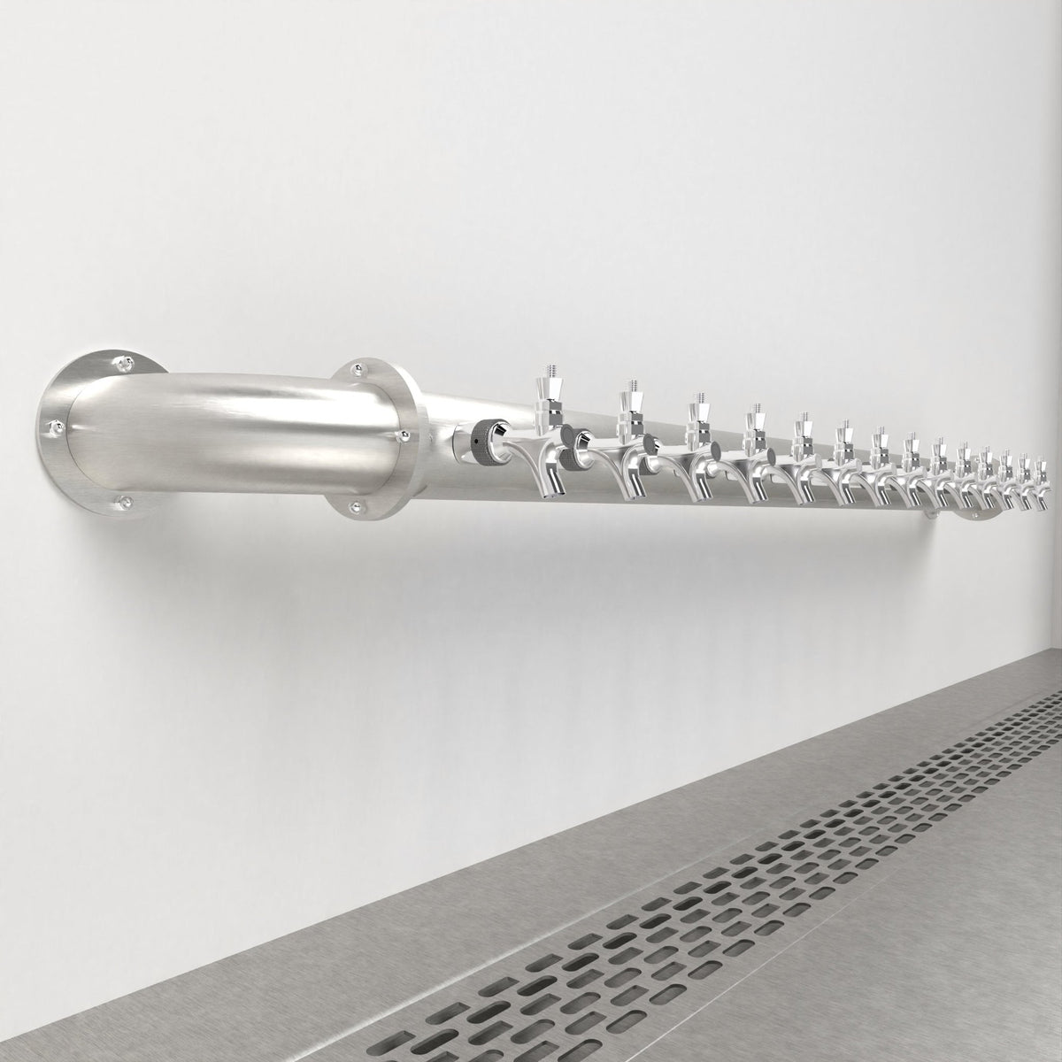Wall Mount Arcadia Bridge 3in — Brushed beer tower