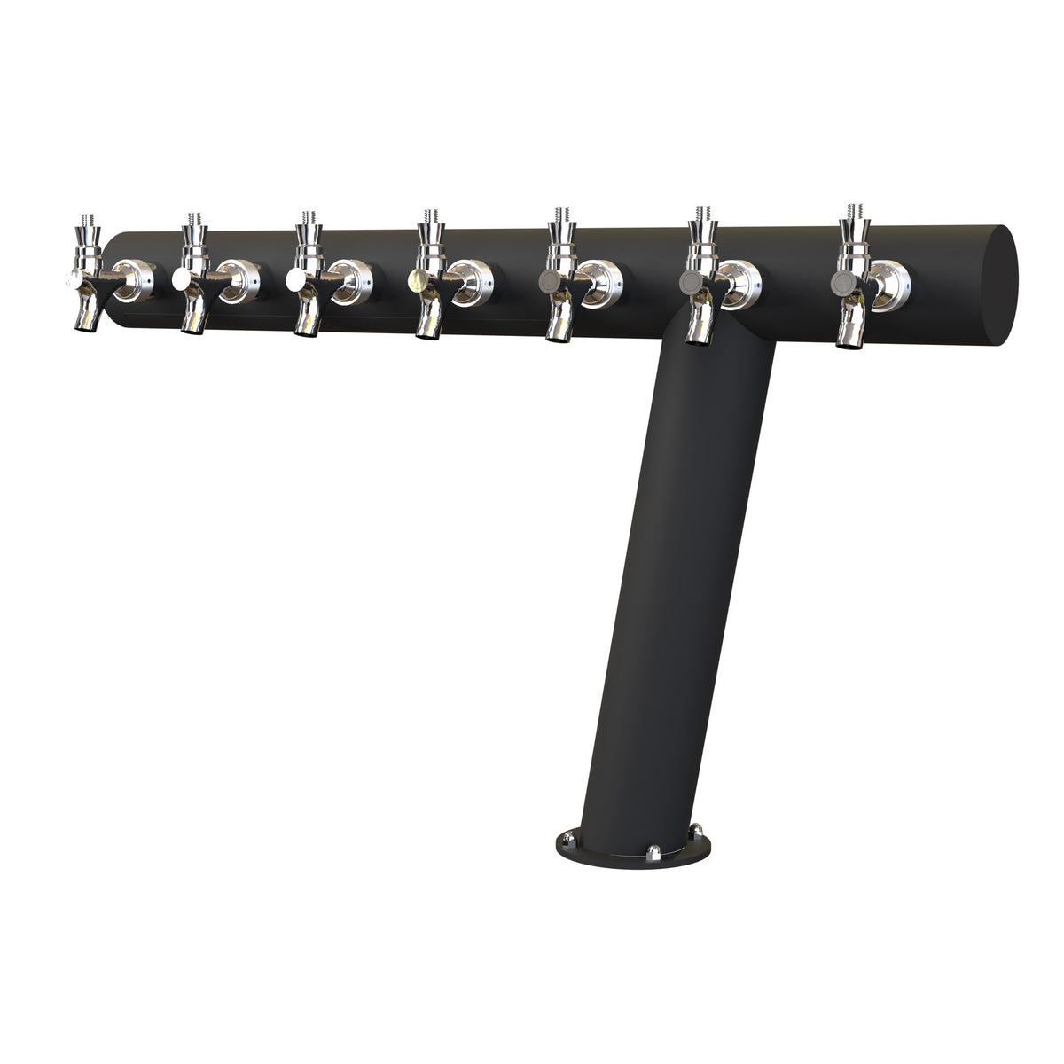 Azimut Tee 3in beer tower, 7 taps, matte black