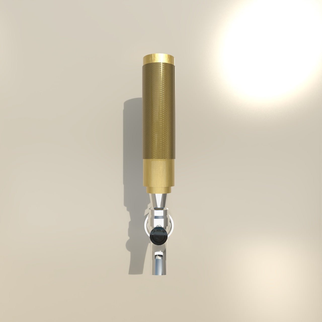 Aluminium knurled beer tap handle