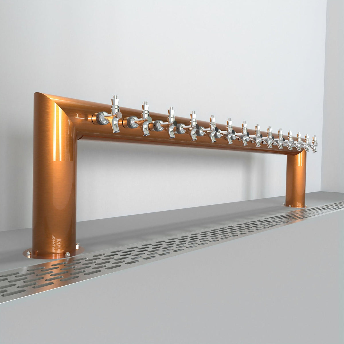 Pass Thru Bridge 4in — Candy Copper beer tower