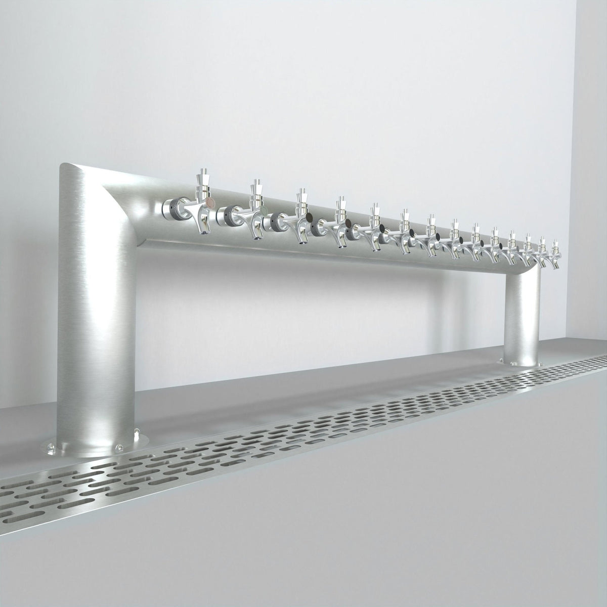 Pass Thru Bridge 4in — Brushed beer tower