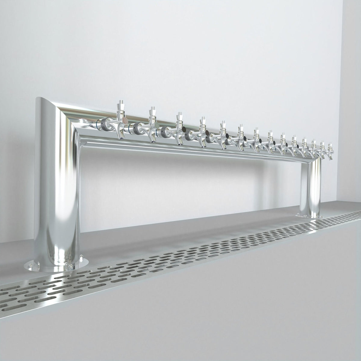 Pass Thru Bridge 4in — Polished beer tower