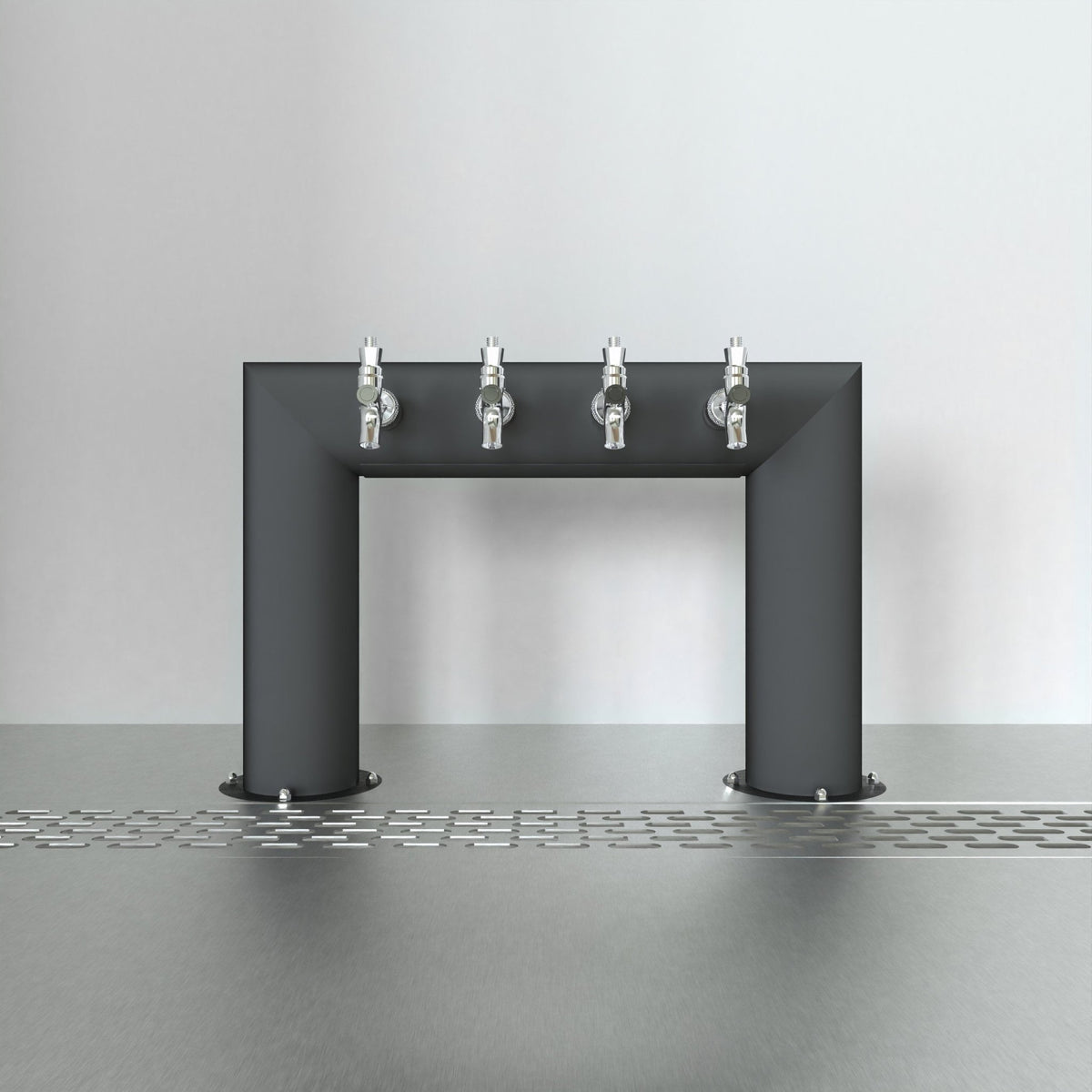 Pass Thru Bridge 4in — Matte Black beer tower
