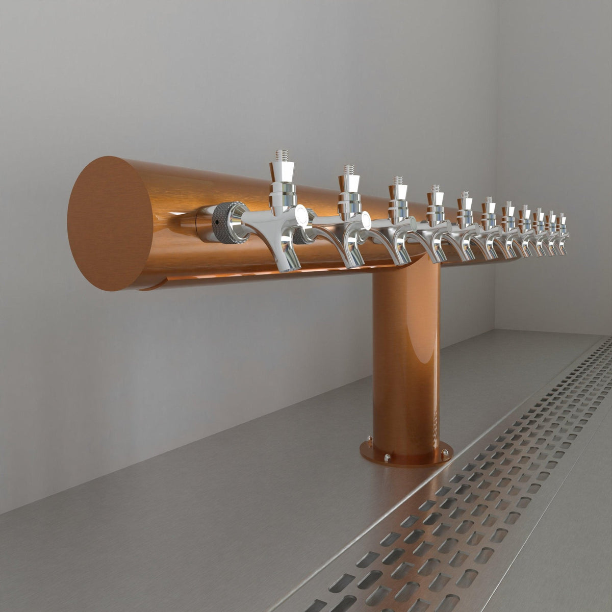 Pass Thru Tee 4in — Candy Copper beer tower