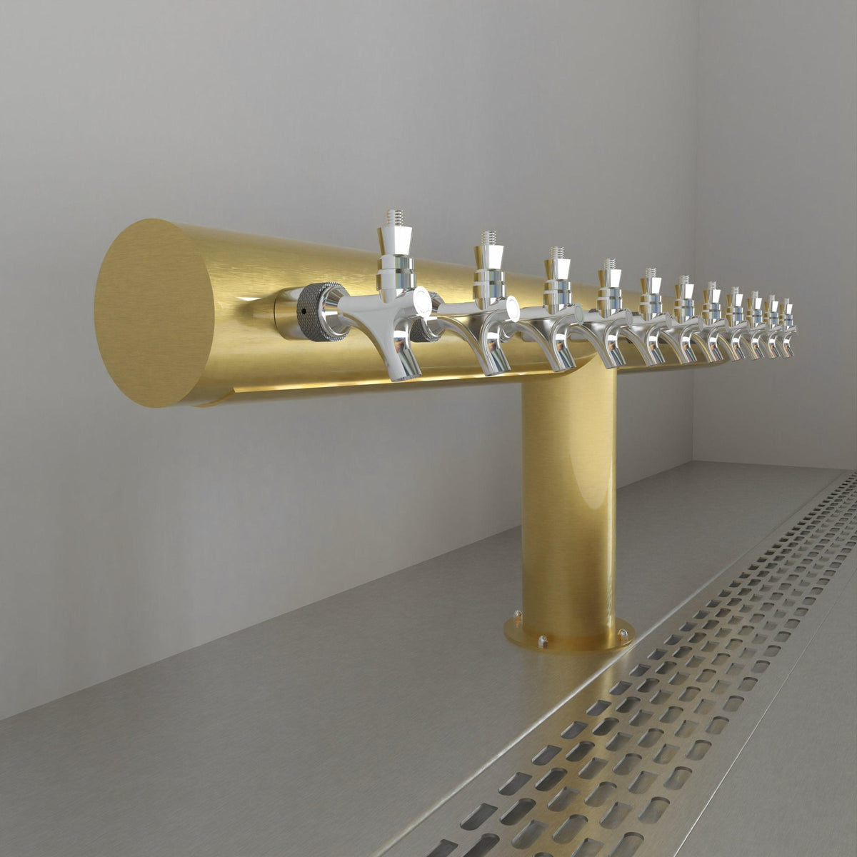 Tour à bière Pass Thru Tee 4 po — or