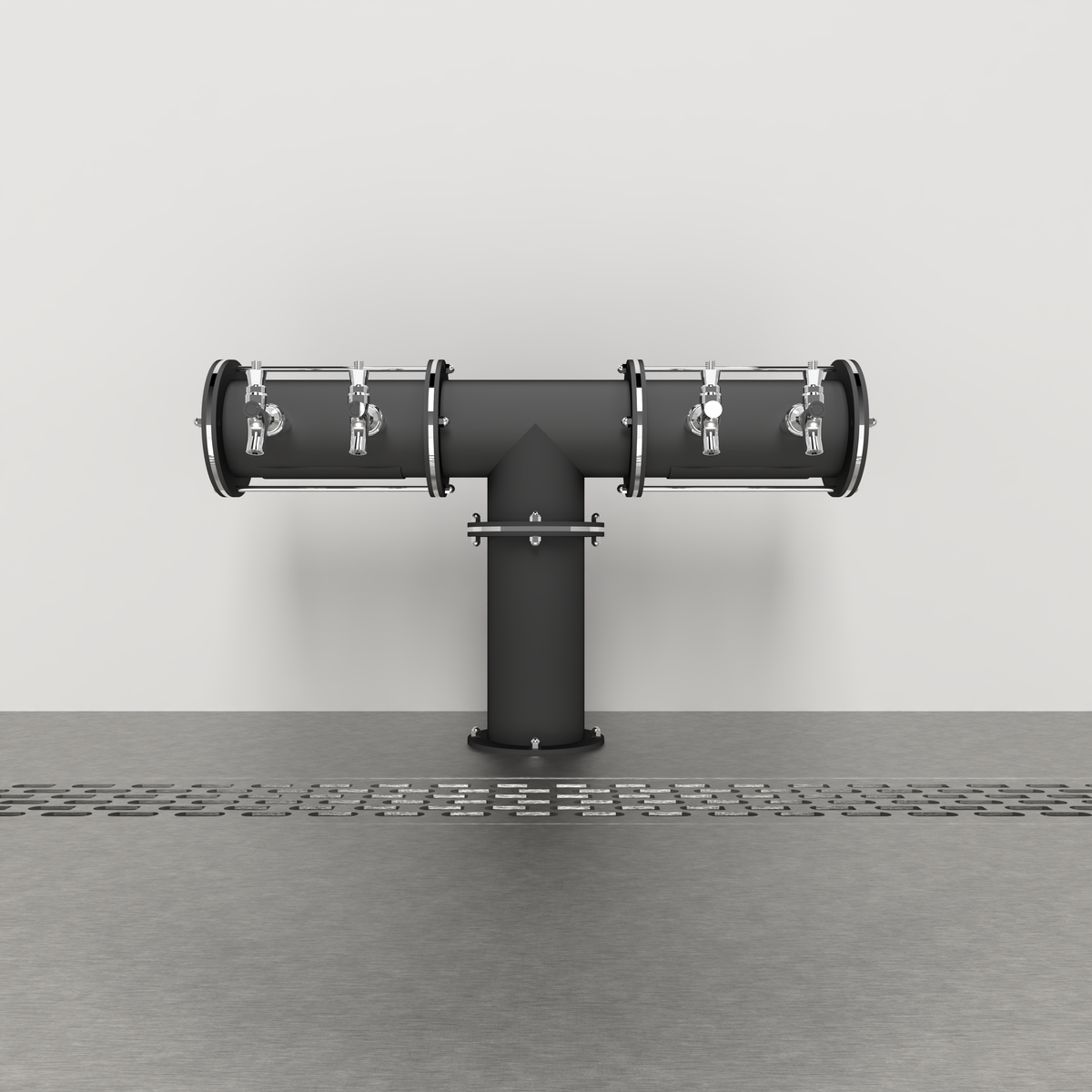 Tour à bière Axios Tee 4 po — noir mat